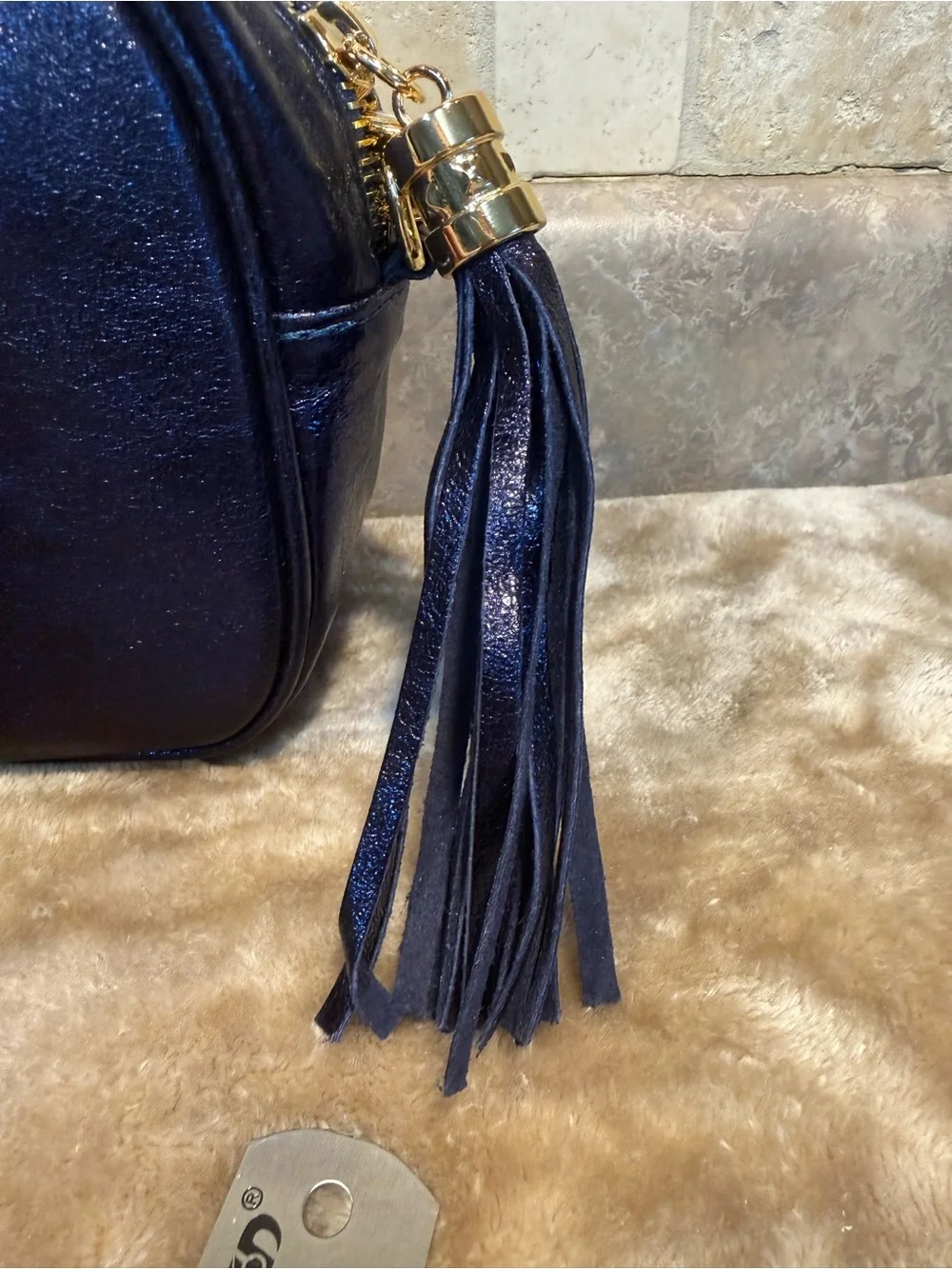 Marlon Made In Italy Navy Blue Crossbody Bag — Sleek Everyday Shoulder Bag